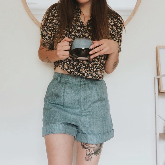 Blackmilk limited Tweed blue shorts nwt - Picture 1 of 13